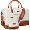 Weekender Bag für Damen, Reisetasche, Handgepäck, Übernachtungstasche, mit Schuhfach, groß, Nylon, Reise-Wochenend-Tragetasche, 2-beige, L, Weekender Bag für Damen, Reisetasche, Handgepäck,