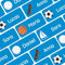 My Nametags® Award-Winning Name Stickers for Clothes & Items | 56 No-Iron, Washable Stick-On Tags for Babies, Kids & Adults | Sports Stickers (Blue)