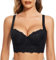 FallSweet Push Up Bras for Women Lace Plus Size Wide Back Underwire Longline Corset Bra(Black, 34D)