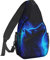 NiuKom Schultertasche für Damen, Umhängetasche, lässiger Tagesrucksack, Rucksack, Herren, Brusttasche, Fitnessstudio, Radfahren, Reisen, Wandern, Galaxy Wolf, Einheitsgröße, Sling-Rucksäcke