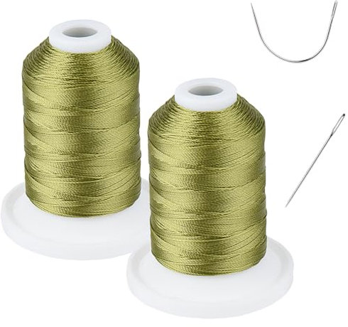 Simthread - Resistente a los rayos UV - Hilo 100% poliéster adherido Tex 69 (12 wt) - 250 yardas x 2 carretes NP-Green