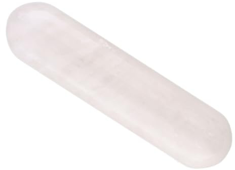 ROCKING GIFTS Kleines Milchquarz-Doppel-Gesichtsmassagegerät mit Vibration zur Linderung von Stress und Müdigkeit