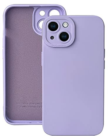 LOOKSEVEN For iPhone 15 Plus Case, Purple Silicone TPU Rubber Back Cover Case Compatible for iPhone 15 Plus (6.7 inch)