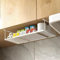 ROLIZOE Expandable Under Shelf Storage, Under Shelfs Basket, Metal Hanging Storage Basket, Under Desk Shelf for Kitchen, Cabinet, Shoe Bench (1, White - Standard)