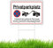 Yuntarda Privatparkplatz Schild mit Pfosten Alu Reflektierend 30x20 cm Privatparkplatz Parkverbot Schild mit 35cm H Metall Pfosten UV-beständig Wetterfest Rostfrei mit Bohrlöcher