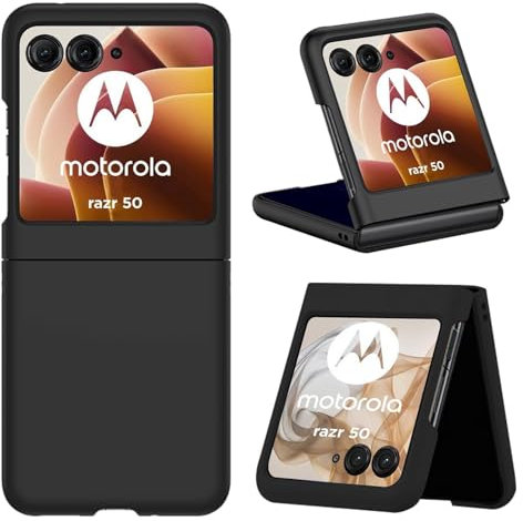 KUSINHOKA Hülle für Motorola Moto Razr 50/Razr 2024, [Anti-Kratzer] Hart PC Schutzhüll, Ultra Dünn Leicht [Stoßfest] Protective Case Handyhülle für Motorola Razr 50/Razr 2024, Matte Schwarz