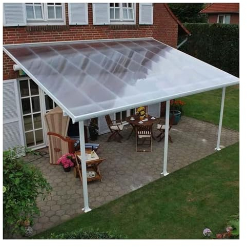 ZLRBN Kunststoffplatte, Transparente wasserdichte Pergola-Dachüberdachung, Polycarbonatplatten, Gewächshaus-PC-Ausdauerplatine, Leicht zu Schneiden (0.8x4m/2.6x13.1ft)