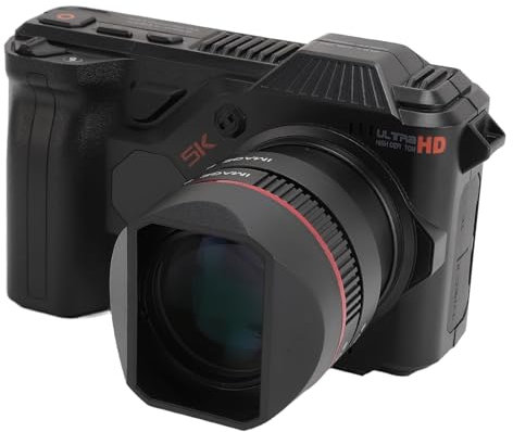 Fotocamera Digitale, Fotocamera Vlogging WiFi 5K 50MP UHD Fotocamera Vedio con Zoom Digitale 50X, Supporta Visione Notturna a Colori, Piccola Fotocamera Compatta per Adolescenti