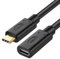 FUJIAXUN 3FT Thunderbolt 4 Extension Cable, USB Type C Flexible TPU Fast Charge Cable 240W, 40Gbps, 8K@60Hz Compatible with Thunderbolt 3/2, USB 3.1/3.2 (Twisted Pair, BLACK, 3FT)