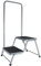 Caravan Tritt 2 Stufen 45x64x38 cm mit Haltegriff aus Stahl bis zu 150kg belastbar mit Anti-Rutsch-Trittfläche Doppeltrittstufe Einstiegshilfe Wohnwagen Wohnmobil Doppelstufe Zweistufiger