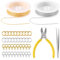 2 Rollen 5M Gliederkette Meterware Gliederkette Gold und Silber Edelstahl Gliederkette Schmuckherstellung Kit for DIY Kette Halskette Armband