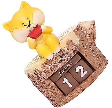 STOBOK Schmuckstücke Lustiger Tischkalender 2020 Großer Tischkalender 2021 Kalenderplaner Countdown- Kalenderverzierung Vintage Esstisch Harz