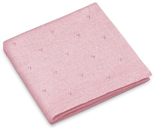 Ander Babydecke Merinowolle Apollo - Kuscheldecke Kinder 75cm x 100cm - Baby Kuscheldecke Puderrosa Farben - Baby Zubehör Bequem und Sicher