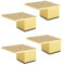 YJRZYQKXKL Furniture Legs Adjustable, 4pcs Square Furniture Feet Gold Aluminum Alloy | Anodized Surface Table Legs Height: 3-40cm Sofa Feet Cabinet Foot Kitchen Foot 3cm/1.2