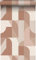 Origin papier peint cercles de style Bauhaus terracotta et beige 50 x 900 cm Wallcoverings