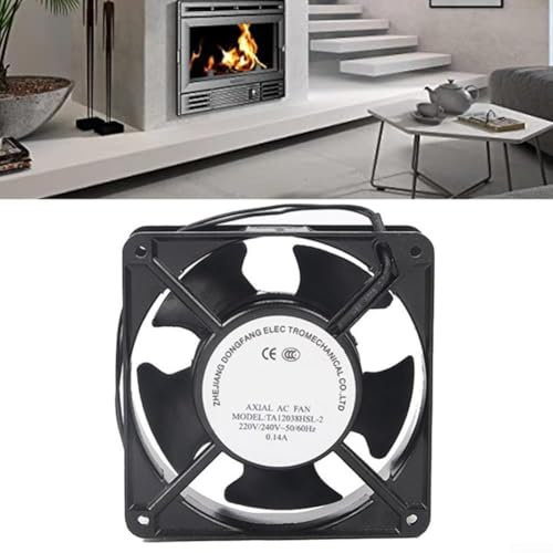 Ventilateur axial pour cassette de cheminée insérable, haute température, lames métalliques