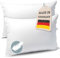 Kopfkissen Federkissen Made in Germany - Kissen mit 100% Federfüllung - Federkopfkissen mit Bezug aus Baumwolle - Ökotex-Zertifiziert - Füllkissen für erholsamen Schlaf - Kissen 30x50 2er Set