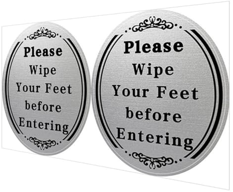 Interior Wall Stickers 2pcs Silver PVC Adhesive Decal Reminder Sign | Indoor Decal for Doors and Smooth Surface, Waterproof Oilproof Finish, Home Office Use Scooter Helmet Stickers