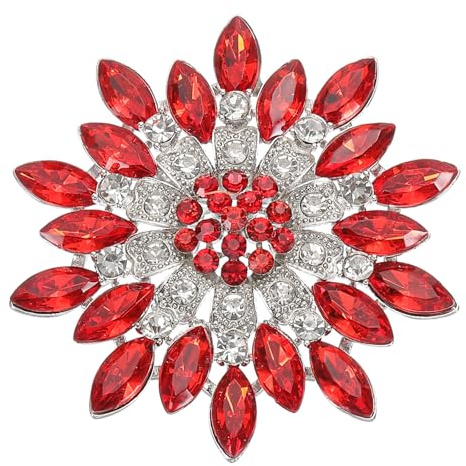 PATIKIL Broche tournesol en strass, broche tendance en forme de fleur en cristal pour robe, manteau, chapeau, sac, loisirs créatifs