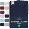 Spannbettlaken 160x200cm - 35 cm Tiefe Tasche Spannbetttuch Oeko-TEX Zertifiziert Gebürstete Polyester Mikrofaser Bettlaken Bettbezug für Boxspringbett Dicke Matratzen (160 x 200 cm - Navy)