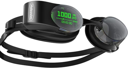 Holoswim Smart Swim Goggles 2 Pro, AR Swimming Goggles, Digital HD Real-time Display, AI Data Analysis in APP, Nano Anti-Fog IPX8 Waterproof, Support Apple & Garmin Swim Watch