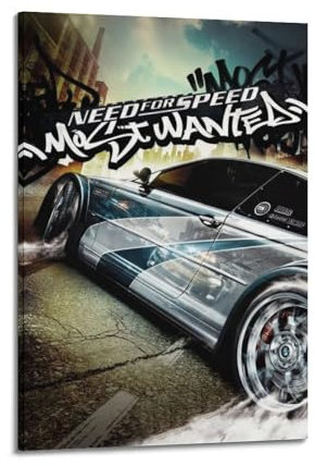 YDJKTRJKJK Videospiel-Poster, Need for Speed, Most Wanted, dekoratives Gemälde, Leinwand, Wandposter und Kunstdruck, moderne Familienschlafzimmer-Dekoration, Poster, 20 x 30 cm