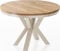 WFL GROUP Runder Ausziehbarer Esstisch im Loft-Stil - Industrieller Tisch mit Beige Cashmere Metallbeinen - Platzsparender Tisch für Wohnzimmer - Craft Eiche - 100 bis 180 cm