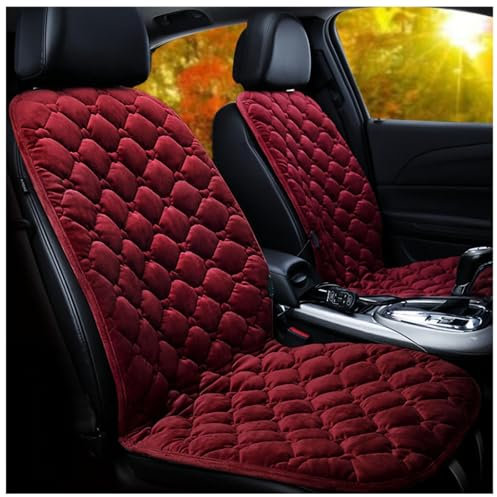 BesBet Coprisedili Auto Riscaldabili, Due Livelli Di Controllo Intelligente Coprisedile Auto Universali, Comfort Professionale Copri Sedili Auto, Inverno E Autunno,red-Doubleseater