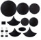 Gdfnmogo Drum Mute Pads Set, 14 Stück mit Becken Pad + Hi-Hats Set Pad, für Musiker, mit Binder Clips und Ellipse Pads, einfach zu tragen und zu lagern