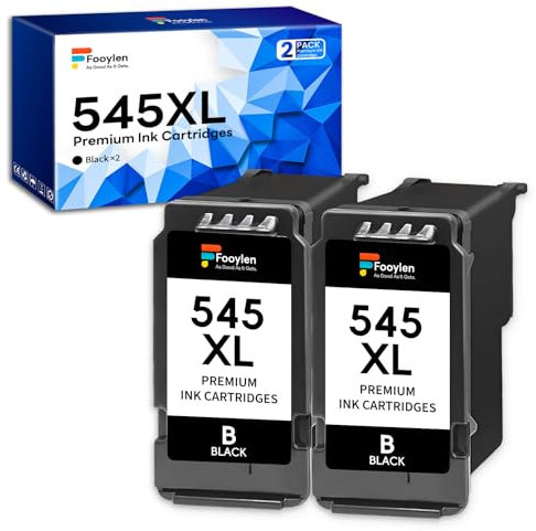 Fooylen PG-545XL PG-545 XL Ersatz für Canon 545 Druckerpatronen PG 545 Schwarz für Canon Pixma MX495 TR4550 TS3350 TS3150 TR4551 TR4650 MG2550s MG2555s TS3151 MG3050 MG2950 TS205 (2-Pack)