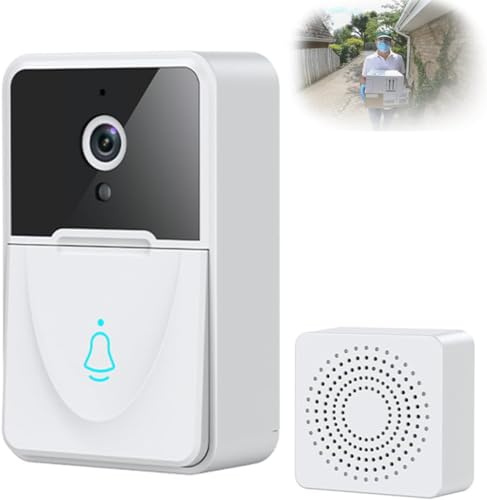 Intelligente Drahtlose Video-türklingel, 2,4-ghz-WLAN-türklingel-Überwachungskamera, Nachtsicht, Zwei-Wege-Audio, Echtzeit-Video, Kompatibel Mit Ios Und Android