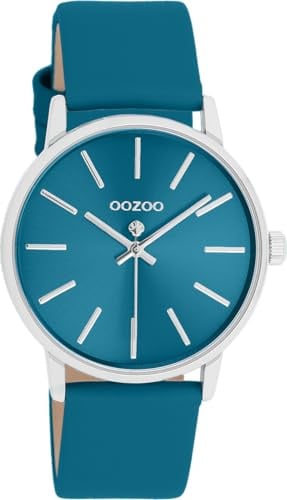 Oozoo Timepieces Damen Uhr - Armbanduhr Damen mit 18mm Lederarmband | Hochwertige Uhr für Frauen - Edle Analog Damenuhr in rund