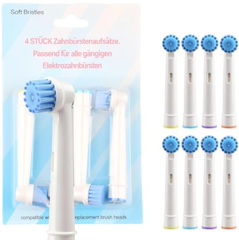 Uoww 8 Brossettes de Rechange Ultimate Clean pour Oral B Braun Electrique
