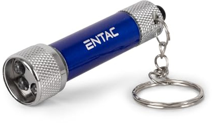 Entac Taschenlampe mit 5 LED, Schlüsselanhänger, Blau