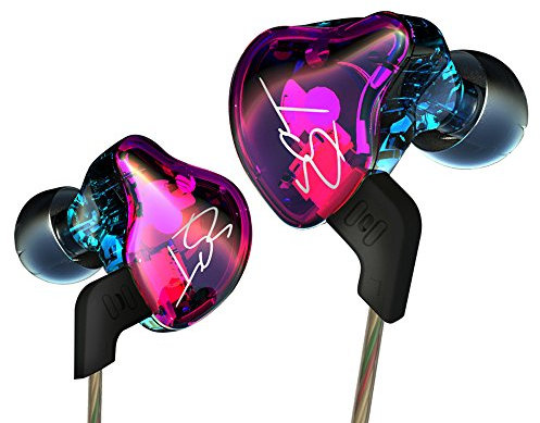 Kz in-Ear Auricolari Cuffie, Zst + Colore Balanced Dynamic Hybrid Dual Driver Auricolari HiFi Auricolari Bass Cuffie Auricolari in-Ear con Microfono Without Mic