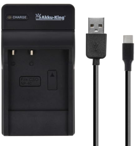 USB-Akku-Ladegerät kompatibel mit Casio NP-40