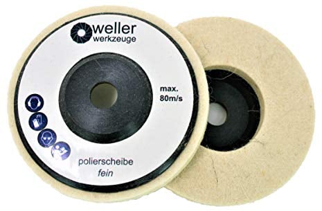 WELLERWERKZEUGE | 1x Polierscheibe Polierrad passend für Bosch GWS 10,8 10 8 12V 12 76 Zubehör Stahl Edelstahl Winkelschleifer