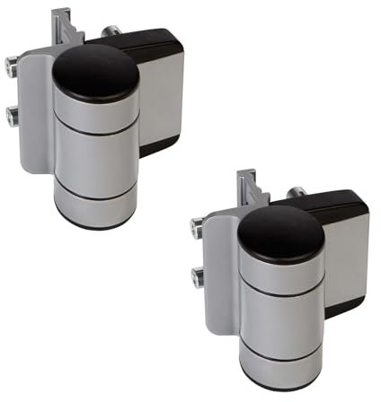 Locinox Torband DINO doppelt gelagert aus Aluminium für Tore bis 140 kg - 1 Paar