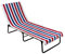 J&M Home Fashions DII Gestreiftes Strand-Lounge-Handtuch mit aufgesetzter Tasche Oben, 26 x 82 cm, Rot, Weiß, Blau