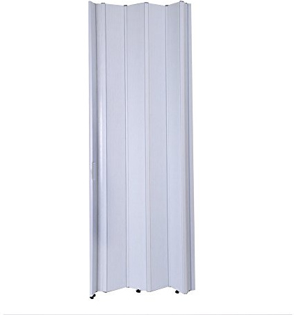 WEIBO PVC Concertina Accordion Folding Door Washable Magnetic Catch Amelia White Gloss 6MM