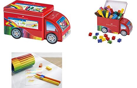 FABER-CASTELL Fasermaler CONNECTOR PEN, 33er Truck, Sie erhalten 1 Packung, Packungsinhalt: 33 er Set