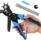Buca Cinture, [Versione Avanzata-Righello con Scala] Diyife Pinza Buchi Cintura, Buca Cinture Pelle, Testa Girevole con 6 Fori Intercambiabili per Cinture Pelle Carta