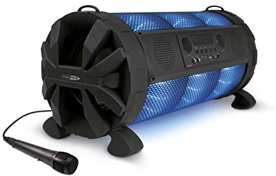 Caliber Haut Parleur Bluetooth - Enceinte sans Fil - Ensemble Karaoké avec Microphone - Fonction karaoké - Courroie de Transport - Noir - Autonomie 8h