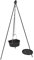 Andes Cast Iron Dutch Oven & Steel Tripod with Hanging Chain & Hook, Camping/Travel Cooking Casserole Pot, Folding/Portable