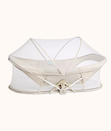 ergoPouch Tragbarer Stubenwagen mit Matratze, Netz und Rucksack, Beige, Einheitsgröße