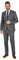 Steffen Klein Herren Anzug Wolle| Business Anzug | grau| Regular Fit | Klassischer Stil, Elegant | Bequeme Passform und Professioneller Look | Unvergleichbarer Komfort | Größe: 106