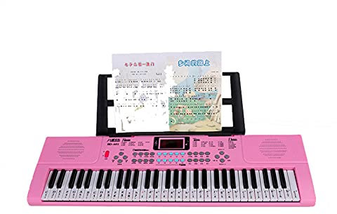 ChengBeautiful Electronic Piano Keyboard Digital Piano 61 Key Keyboard For Beginner Sheet Music Stand Electric Piano Keyboard (Color : Pink, Size : 68X20X5.5cm)