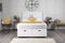 Comfy Deluxe LTD Plush Velvet Ottoman Storage Divan Bed Side Lift Open with Vertical Panel Apollo Headboard (3.0FT Single (91cm X 192cm), White)
