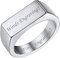 Bestyle Siegelring Gravur Bandring Herren Signetring Frauen Personalisierte Mädchenring Hip Hop Ring Silber 71