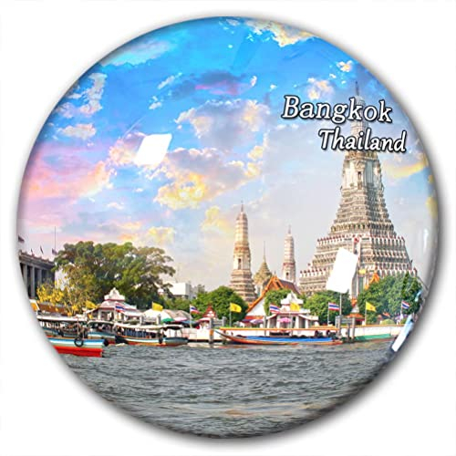 Thailand Bangkok Kühlschrankmagnet, Kühlschrank-Aufkleber, dekorativer Magnet, Reise-Souvenir, Kristallglas